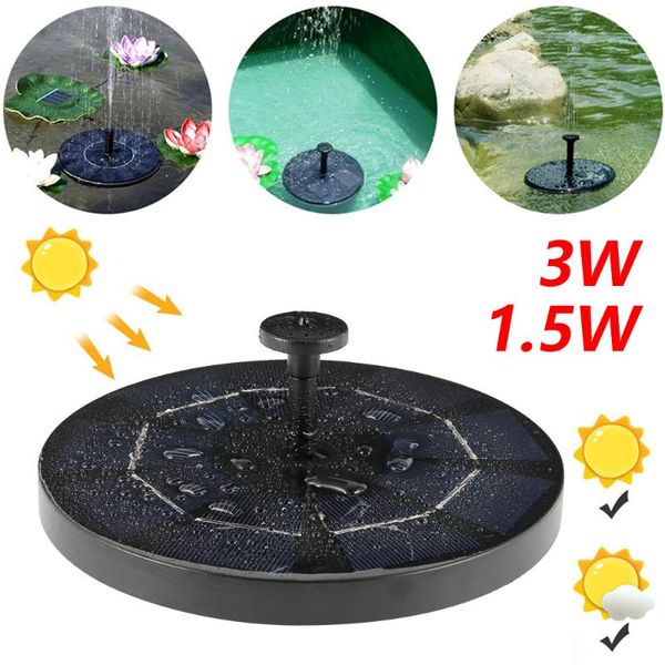 

garden decorations clearance sale 1.5/3w solar water fountain lithium battery outdoor waterfall patio decoration pump