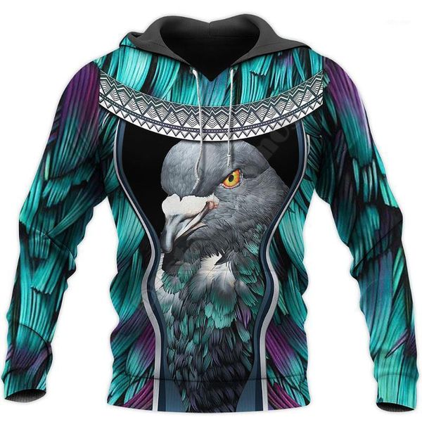 

men's hoodies & sweatshirts plstar cosmos 3d printed beautiful pigeon harajuku streewear funny men women zip hoodies/sweatshirt/jacket1, Black