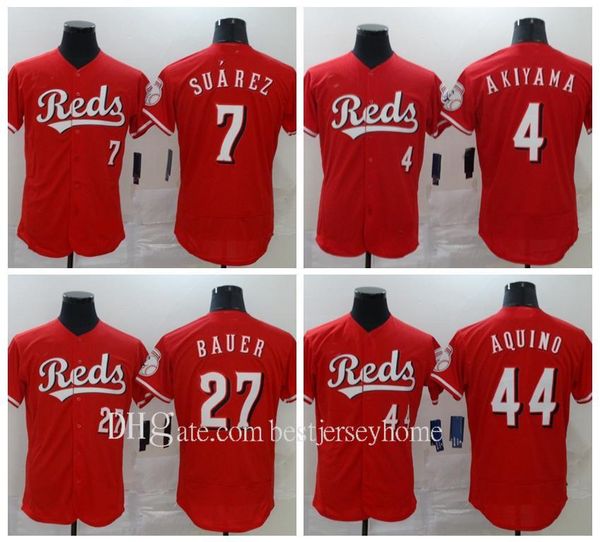 

cincinnatis reds baseball jerseys 4 shogo akiyama 7 eugenio suarez 27 trevor bauer aristides aquino moustaka senzel men women youth, Blue;black