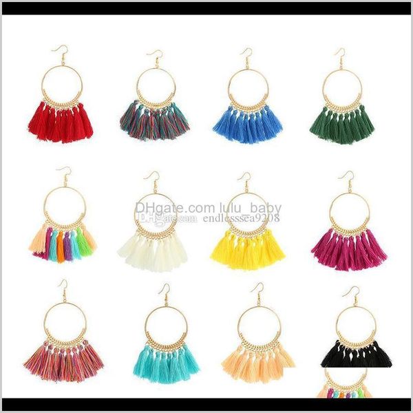 

& chandelier fashion 12 styles boho retro tassel dangle for women summer party jewelry mti colored earrings drop delivery 2021 gkkaz, Silver