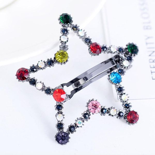 

hair clips & barrettes fashion crystal head wear for women girls rhinestone pins barrette styling tools accessories a3004ys, Golden;silver