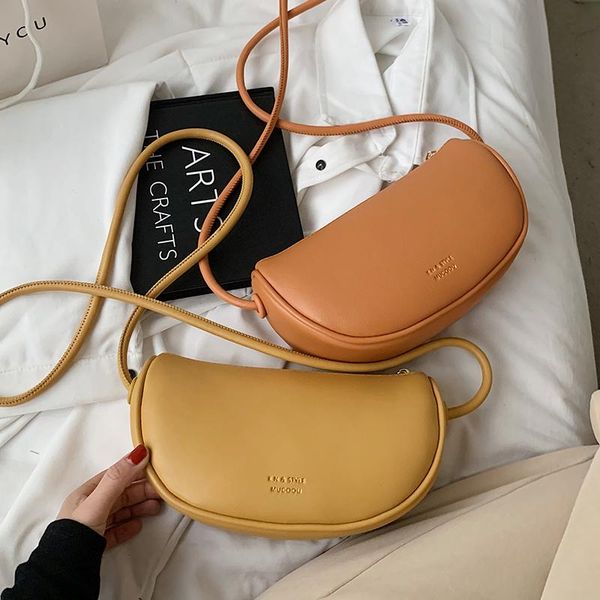 

shoulder bags niche design bag messenger female 2021 fashion semicircle width: 23cm