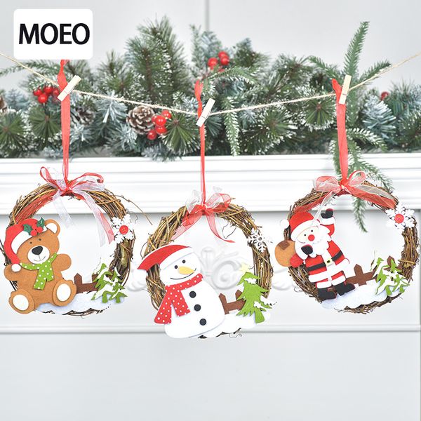 

christmas series ring rattan pendant closet door and window decoration garland
