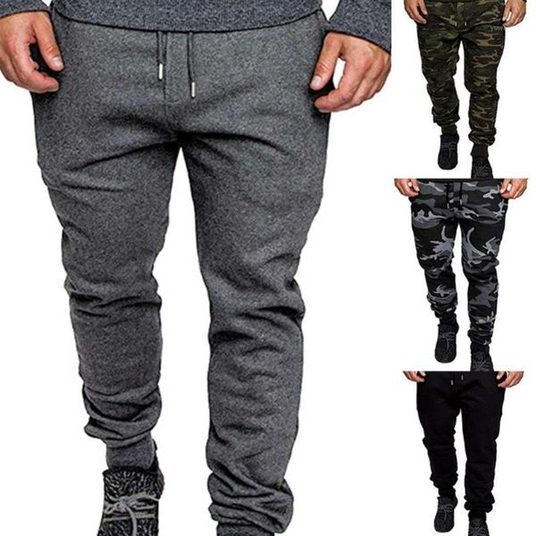 

men's pants casual thin breathable tie drawstring long 2021 men camouflage solid color elastic waistband pocket sports pant, Black