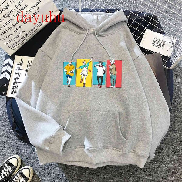 

japane anime jujutsu kaisen hoodi men yuji itadori cartoon sweatshirts kawaii gojo satoru graphic streetwear male, Black