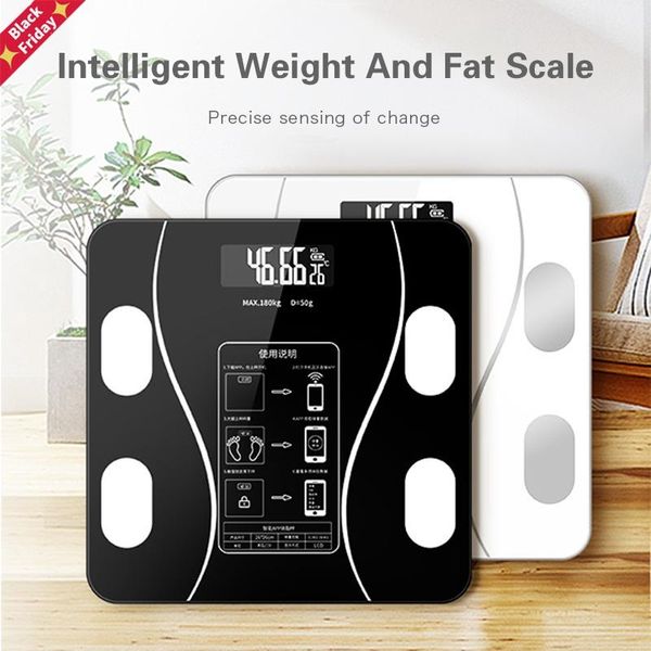 

body fat scale smart wireless digital bathroom composition analyzer weight that can be connected to bluetooth scales