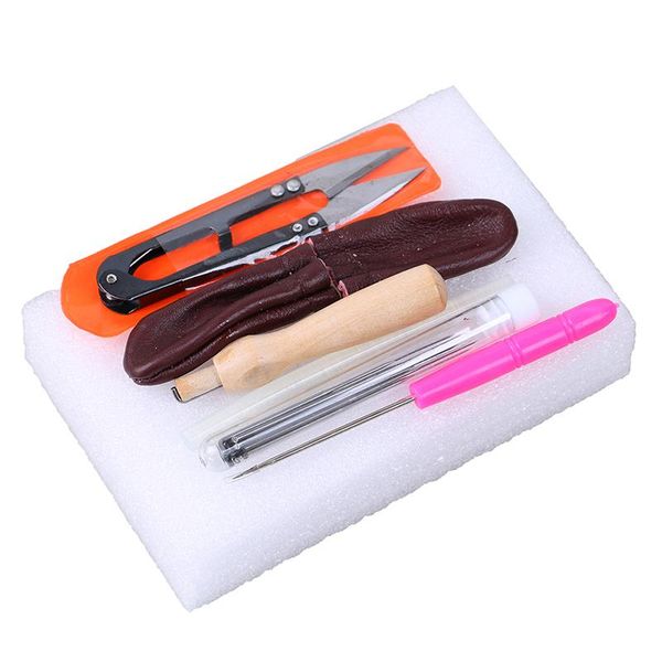 

sewing notions & tools 1set diy felting felt kit with needle craft scissor awl wool accessories handmade, Black