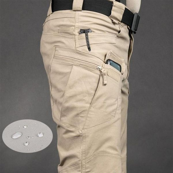 

men's pants comfortable wear-resistant tactical cargo with pockets, Black