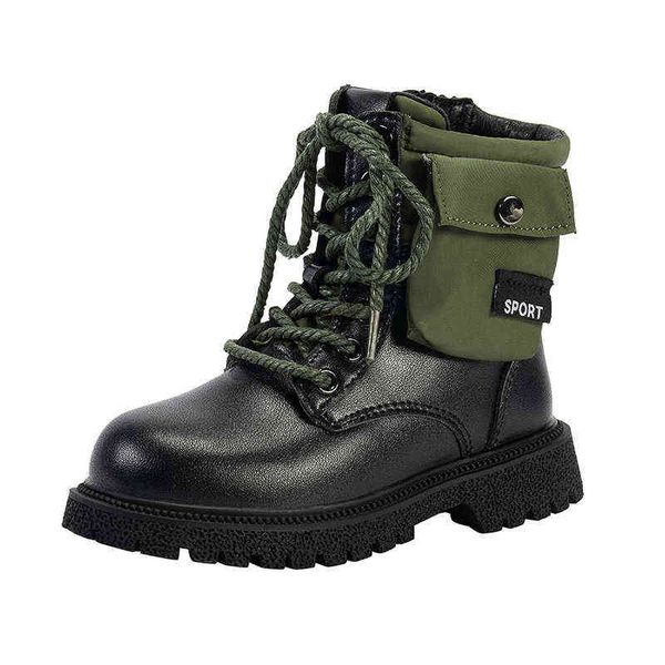 Novo 2021 sapatos infantis Outono inverno botas para crianças meninos meninas curtas pelúcia martin botas pacote designer casual sneakers g1210