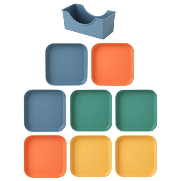 

Dishes & Plates 1 Set Table Trash Multipurpose Snack Plate Fruit Dish With Rack