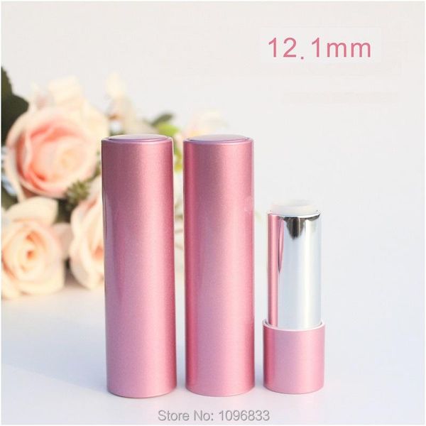 

12.1mm plastic round lip tube empty lipstick pink packaging bottle cosmetic containers 40pcs/lot packing bottles