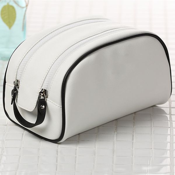 

mens and womens travel cosmetic bag portable wallet canvas leather zipper letter geometric toiletries storage hanging handbag nylon sublimat