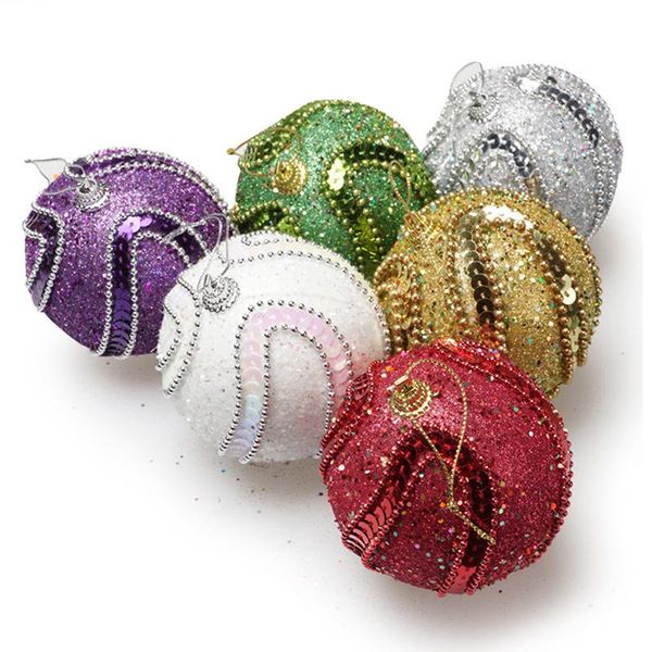 

party decoration delicate christmas ball foam gold powder tree supplies colored balls