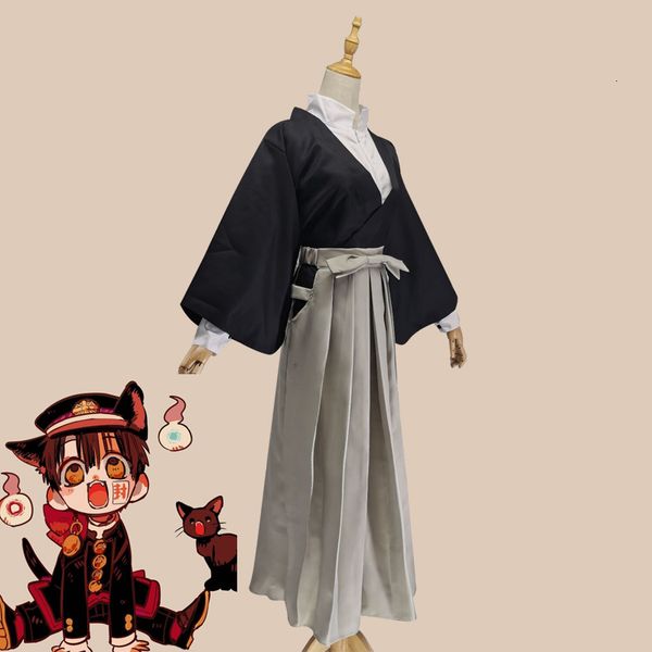 

theme costume toalete-encadernado hanako-kun yugi tsukasa uniforme outfit cosplay traje peruca dia das bruxas rgp6, Black;red