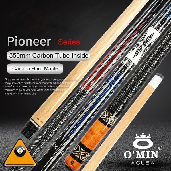 

china omin pioneer model pool cue stick 12.5mm tip 550mm carbon tube inside adjustable weight system billiard cues