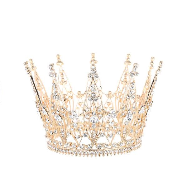 

hair clips & barrettes fashion bridal headdress rhinestone crown wedding jewelry dress queen ball, Golden;silver