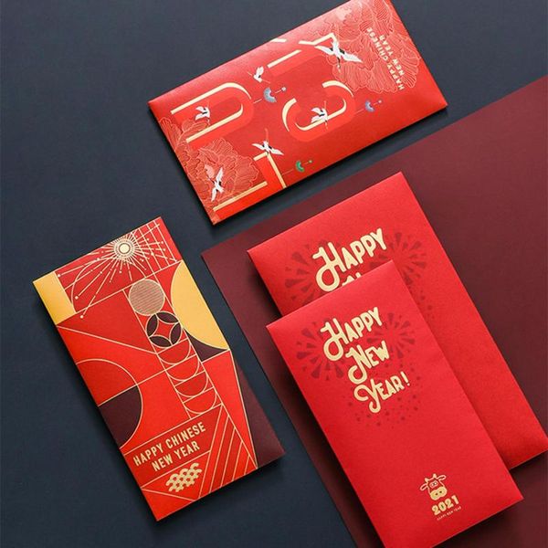 

gift wrap 10pcs 2021 happy chinese year red lucky envelope spring festival supply
