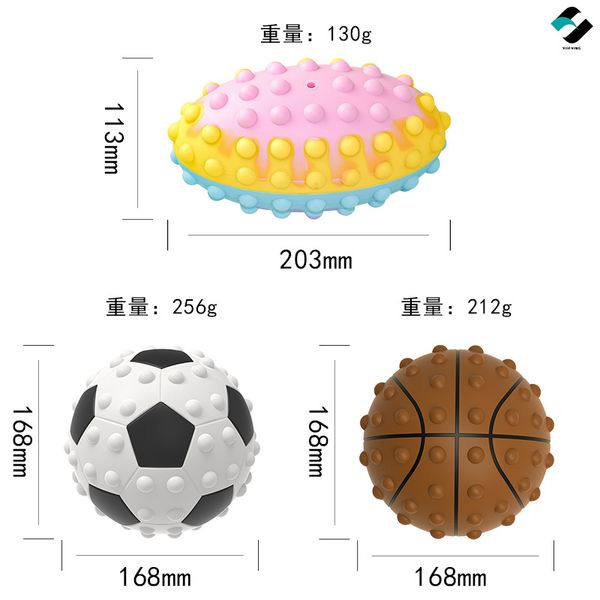 

fidget toys basketball football rugby 3d decompression ball vent decompression educational toy silicone finger bubble