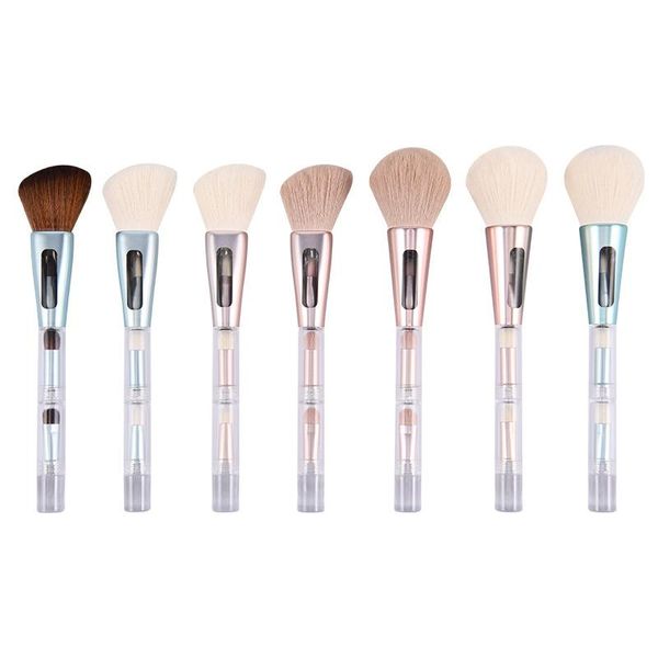 

spring four-in-one portable makeup brush tool beauty blush eye shadow brushes