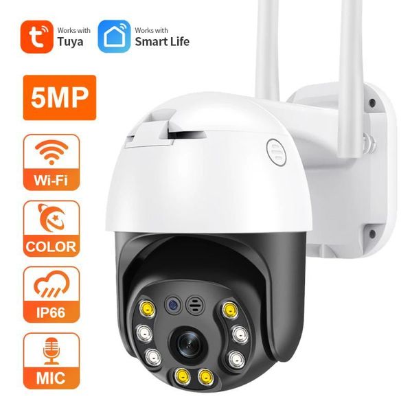 

cameras 5mp ptz wifi ip camera 1080p outdoor 4x digital zoom security cctv ai human detect auto tracking p2p wireless