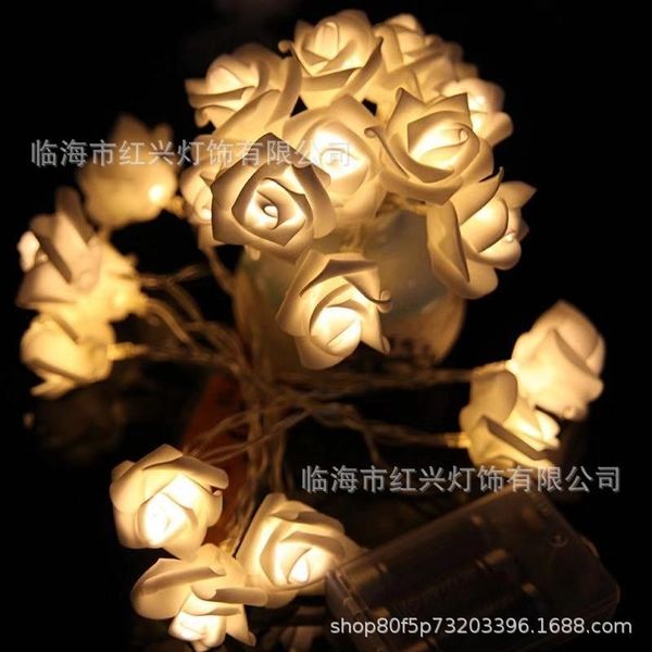 

led battery box decorative led simulation rose lamp string
