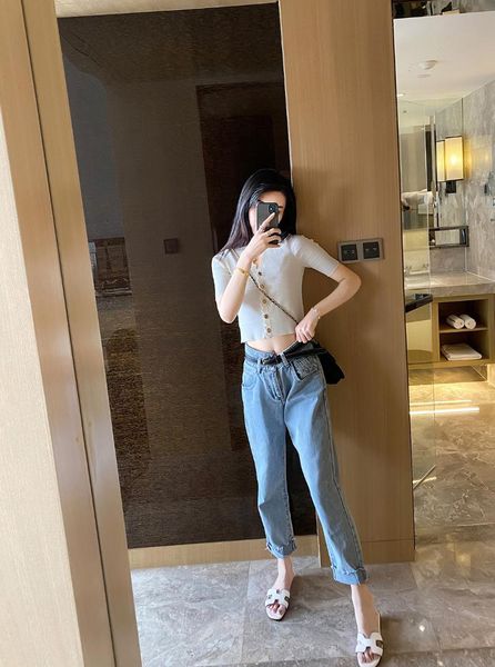 

women's t-shirt simple and versatile knit short sleeve cardigan, White