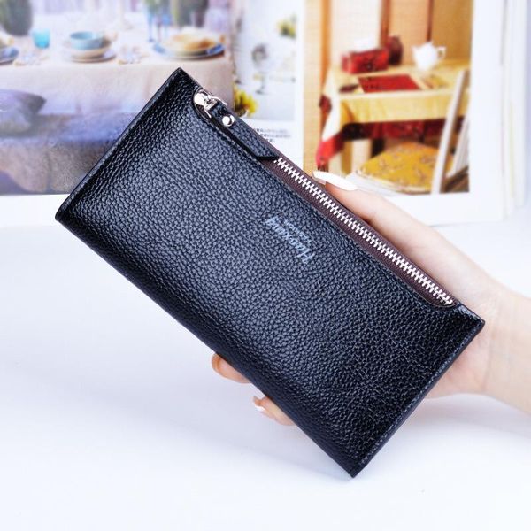

wallets style korean-style soft surface 2-fold thin women's wallet fashion solid color long, Red;black