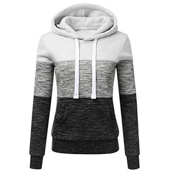 

women's hoodies & sweatshirts fall and winter drawstring hoodie with loose head long sleeve casual, Black