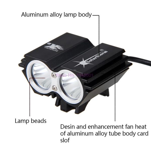 

20set 2x xm-l u2 led cycling bike bicycle light headlight headlamp light+ 8.4v battery pack + eu/us/uk/au charger headlamps