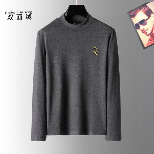

men's t-shirts 2022 autumn mens turtleneck bottoming t shirts male slim fit long sleeve tees double-sided fleece m- 3xl 002, White;black