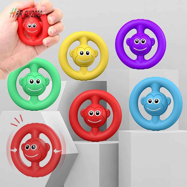 

dhl 3-7 days delivery monkey children decompression grip silicone acoustic grip play exercise finger anti-stress fidget toy fj04