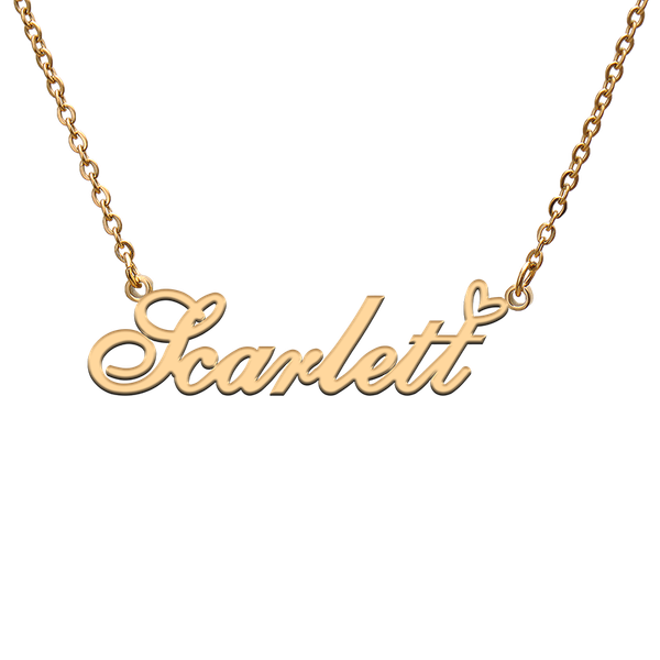 

charms god with love heart personalized character necklace name scarlefor friend jewelry gift, Bronze;silver