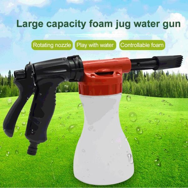 

water gun & snow foam lance 800ml bottle sprayer for car/garden/hose window soap cleaning washing