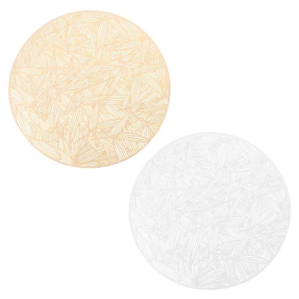 

mats & pads anti-slip round heat insulation table mat leaf placemat hollow pvc