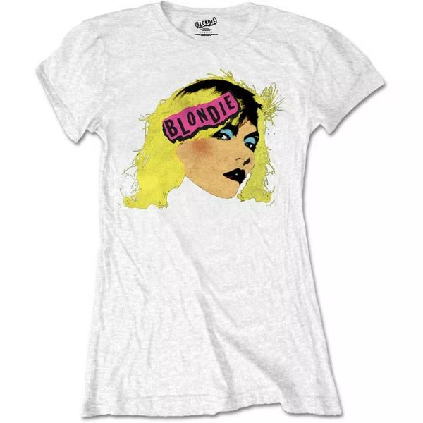 

ladies blondie debbie harry punk white authorized women women t-shirt, White;black