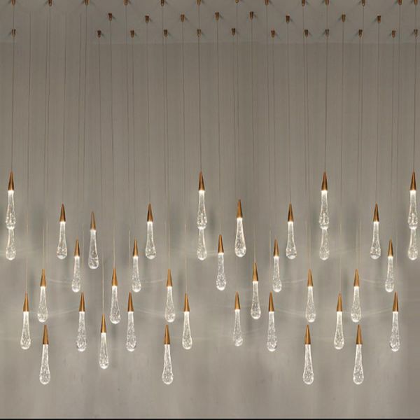 

wall lamp gold water drop bubble crystal creative pendant light european-style luxury led lamps glass indoor lighting restaurant