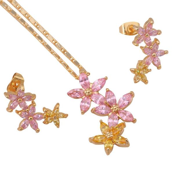 

earrings & necklace brand gold tone fashion jewelry set stud color crystal health nickel lead js251a, Silver