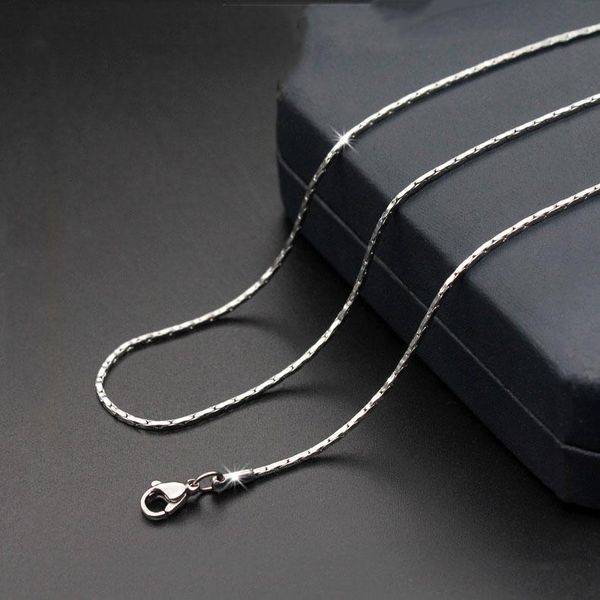 

fashion simple stainless steel titanium necklace cross hammer square chain couple multi-layer chains, Silver
