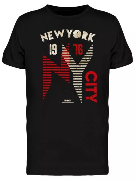 

red & white new york urban tee men's -image by shutterstock, White;black