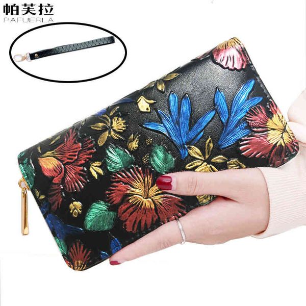 

bag handbag long wallet women's fashion embossed zipper mobile phone, Black;red