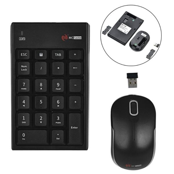 

keyboard mouse combos 2.4ghz wireless set 1200dpi optical & 22-key numeric
