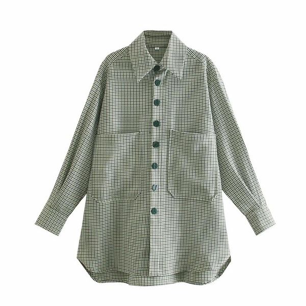 

women's jackets bbwm women green plaid single breasted oversized vintage fashion long sleeve jacket female elegant streetwear casual ch, Black;brown
