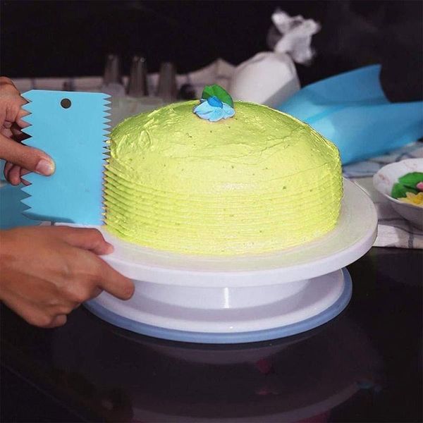

cake turntable set 106pcs silicone baking tools decoration tool useful 61pcs two-line layerer pastry bags family &
