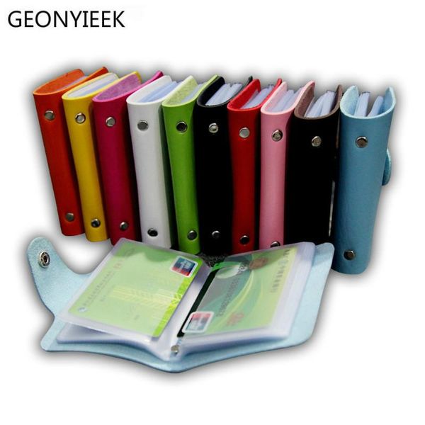 

card holders 24 bits fashion women men holder pu leather hasp id package organizer manager 2021, Brown;gray