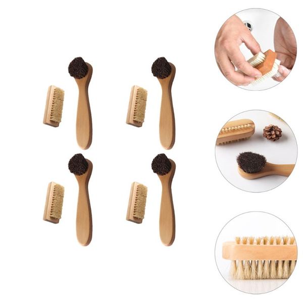 

nail brushes 4pcs wooden bristles cleaning practical handwashing, Yellow