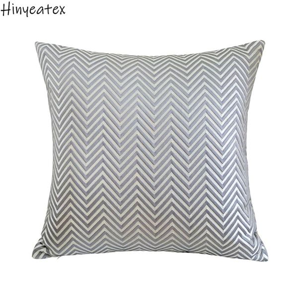 

cushion/decorative pillow contemporary geometry gray zigzag case 45x45cm jacquard woven modern home indoor decorative lumbar cushion cover 3