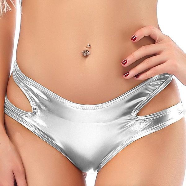 

women's shorts 2021 women shiny metallic color summer low waist booty night club skinny for lady 10 colors, White;black