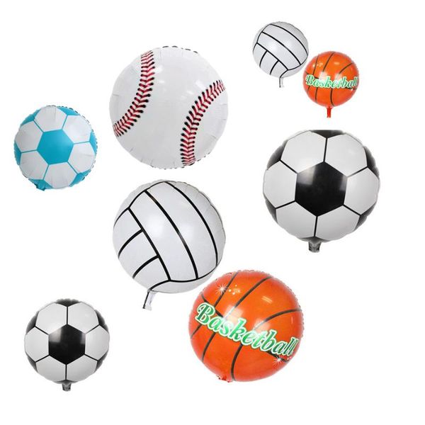 

party decoration 10pcs 18 inch football aluminum foil balloon soccer metallic mylar balloons for birthday sports theme