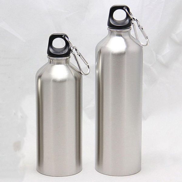 

water bottles sliver aluminum flask double wall vacuum insulated bottle sports travel climbing hiking 500ml & 750ml
