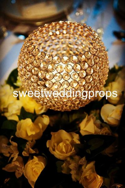 

party decoration luxury glass bead style crystal chandelier flower stands for weddings aisle